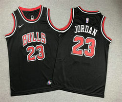 Youth Nike chicago bulls #23 micheal jordan Black Authentci stitched NBA jerseys