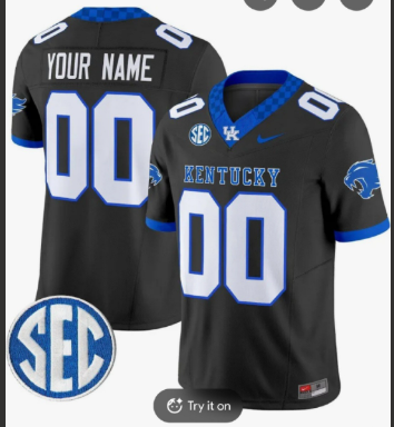 kentucky wildcat Custom Black NCAA jersey