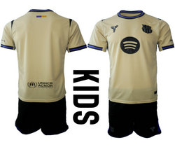 kids 2025-26 Barcelona Blank away Soccer Club Jersey