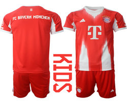 kids 2025-26 Bayern München Blank home Soccer Club Jersey