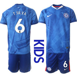 kids 2025-26 Chelsea #6 T.SILVA Home Soccer Club Jersey