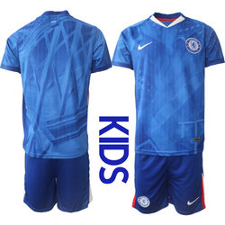 kids 2025-26 Chelsea Blank Home Soccer Club Jersey