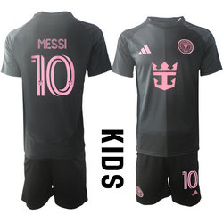 kids 2025-26 Inter Miami CF #10 MESSI away Soccer Club Jersey