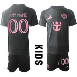 kids 2025-26 Inter Miami CF Any Name Away Soccer Club Jersey
