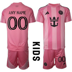 kids 2025-26 Inter Miami CF Any Name Home Soccer Club Jersey