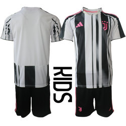 kids 2025-26 Juventus FC Blank Home Soccer Club Jersey