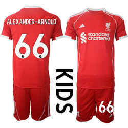 kids 2025-26 Liverpool #66 ALEXANDER-ARNOLD home Soccer Club Jersey