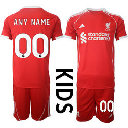kids 2025-26 Liverpool any name home Soccer Club Jersey