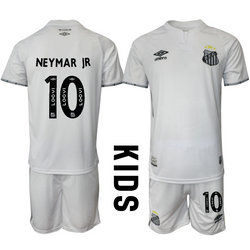 kids 2025-26 Santos FC #10 NEYMAR JR Home Soccer Club Jersey