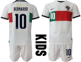 kids Portugal #10 BERNARDO Away goalkeeper soccer jerseys