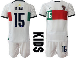 kids Portugal #15 R.LEAO Away goalkeeper soccer jerseys