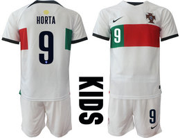 kids Portugal #9 HORTA Away goalkeeper soccer jerseys