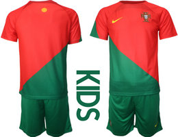 kids Portugal Blank Home goalkeeper soccer jerseys
