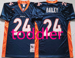toddler Mitchell And Ness Denver Broncos #24 Champ Bailey Navy Blue Throwback