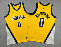 youth Nike Indiana Pacers #0 Tyrese Haliburton Yellow Stitched NBA Jersey